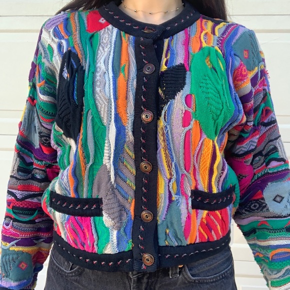 Vintage COOGI Abstract Cardigan - Picture 1 of 7